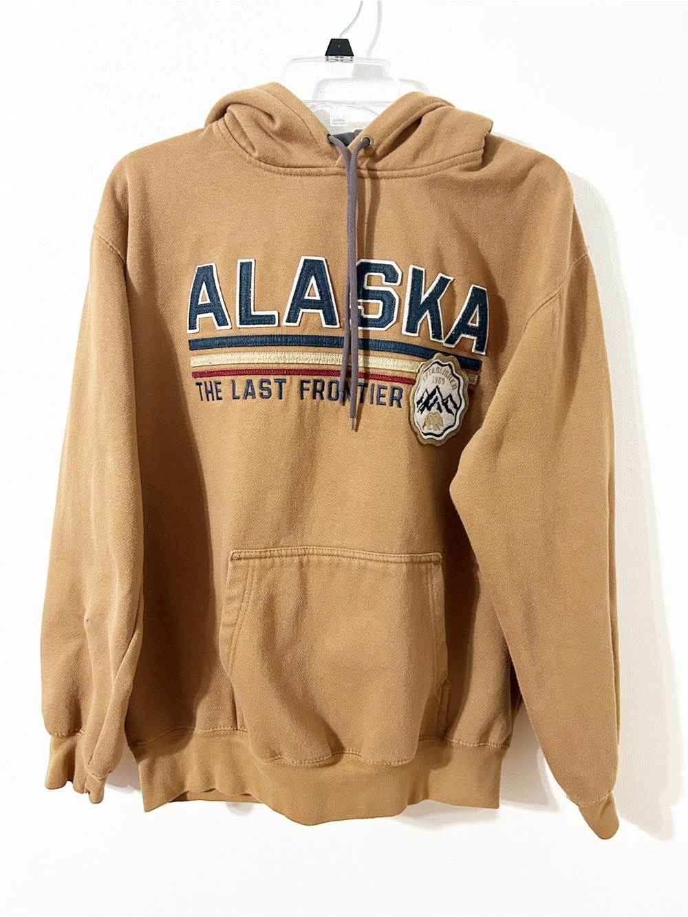 Prairie Mountain Alaska The Last Frontier Hoodie Embroidered Fleece Sweatshirt